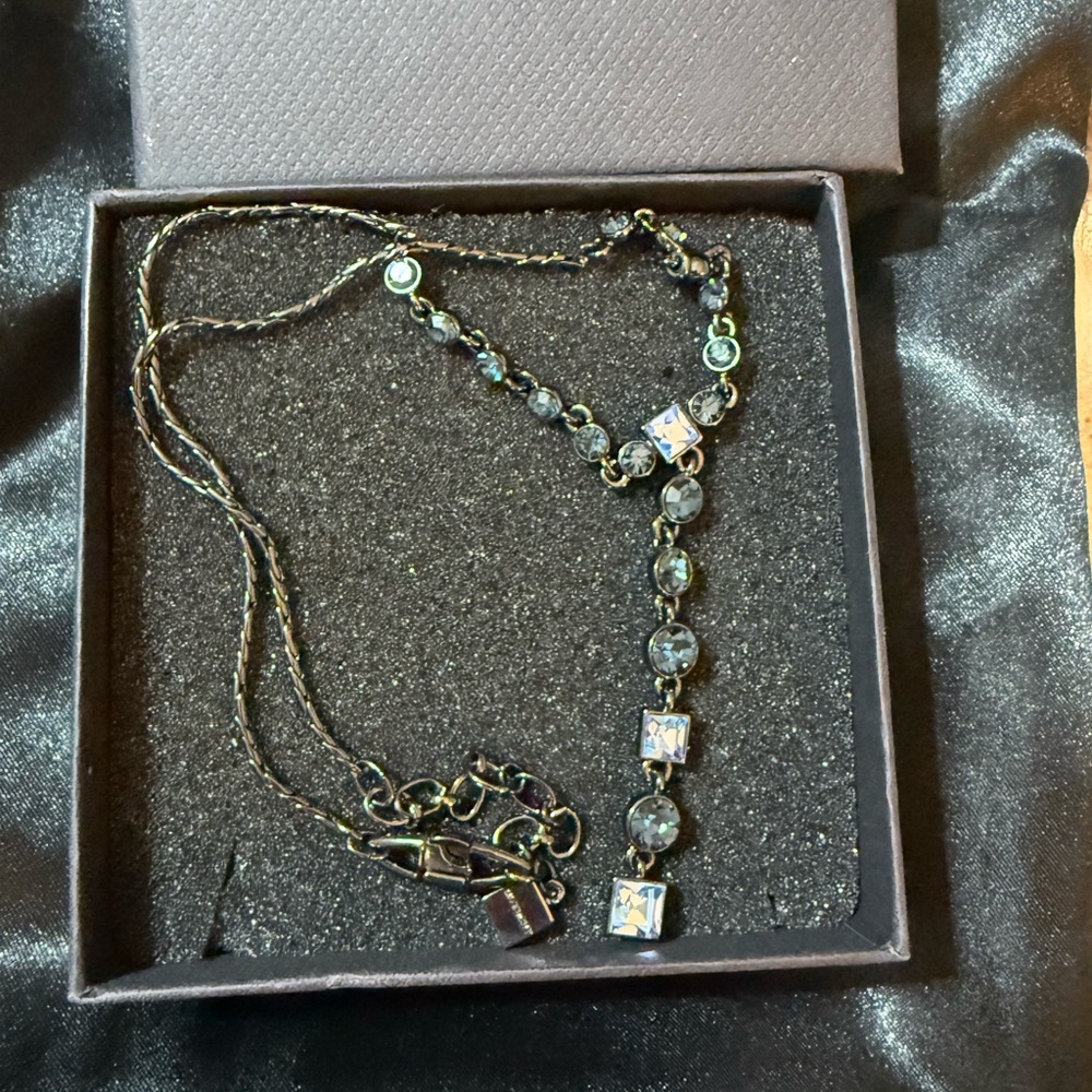 Givenchy Blue and Gunmetal Rare Stamped Necklace - Picture 10 of 10